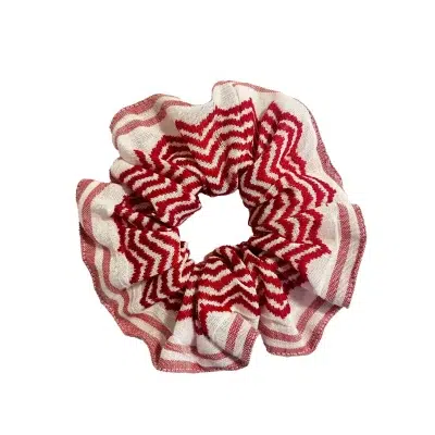 Rød keffiyeh scrunchie