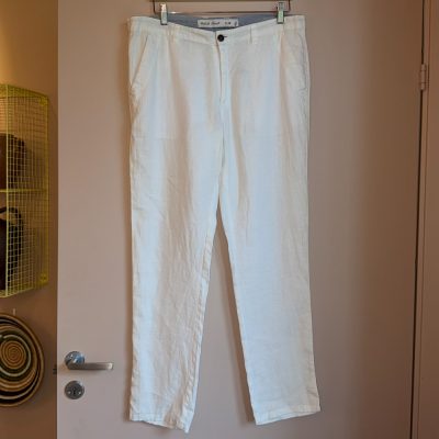 Denim & Co, hvit linbukse | Second-hand